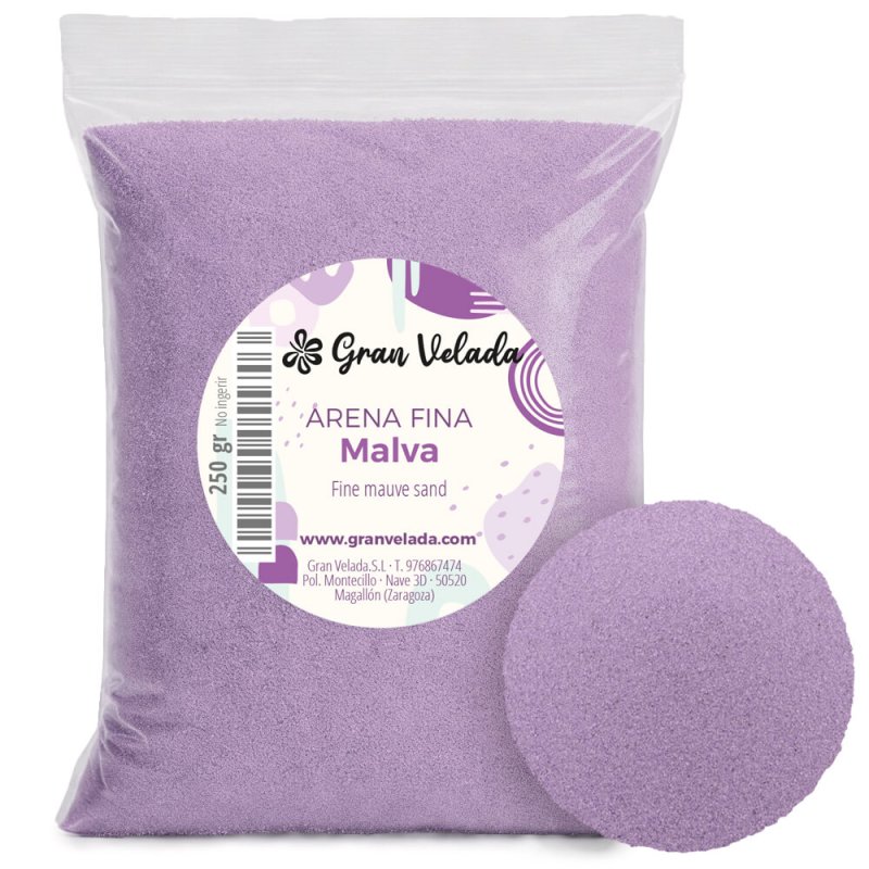 Envase arena fina malva