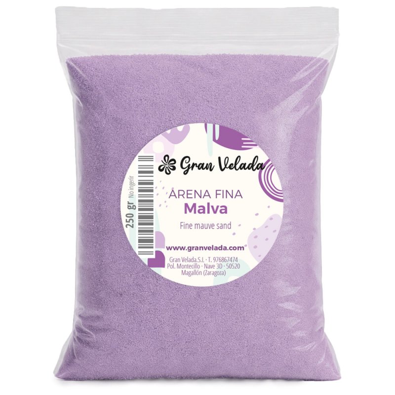 Envase arena fina malva