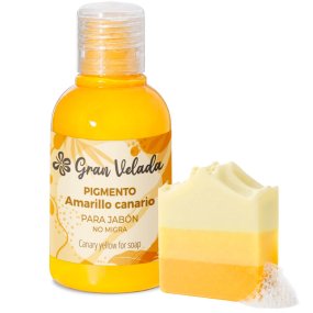 Savon à l’huile pigmentaire liquide à colorant jaune canari