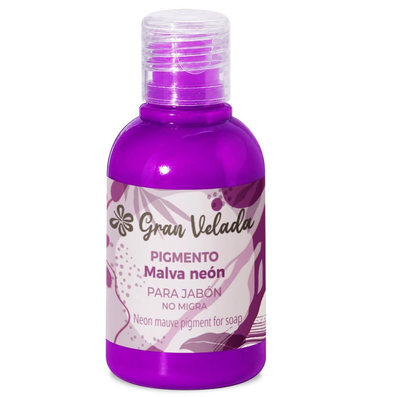 Colorante malva neon jabon de aceite pigmento liquido 3