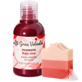 Savon à l’huile pigmentaire liquide à colorant rouge vif