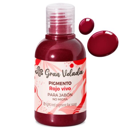 Colorante rojo vivo jabon de aceite pigmento liquido 2