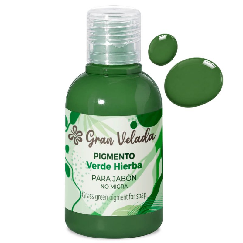 Colorante verde hierba jabon de aceite pigmento liquido 2