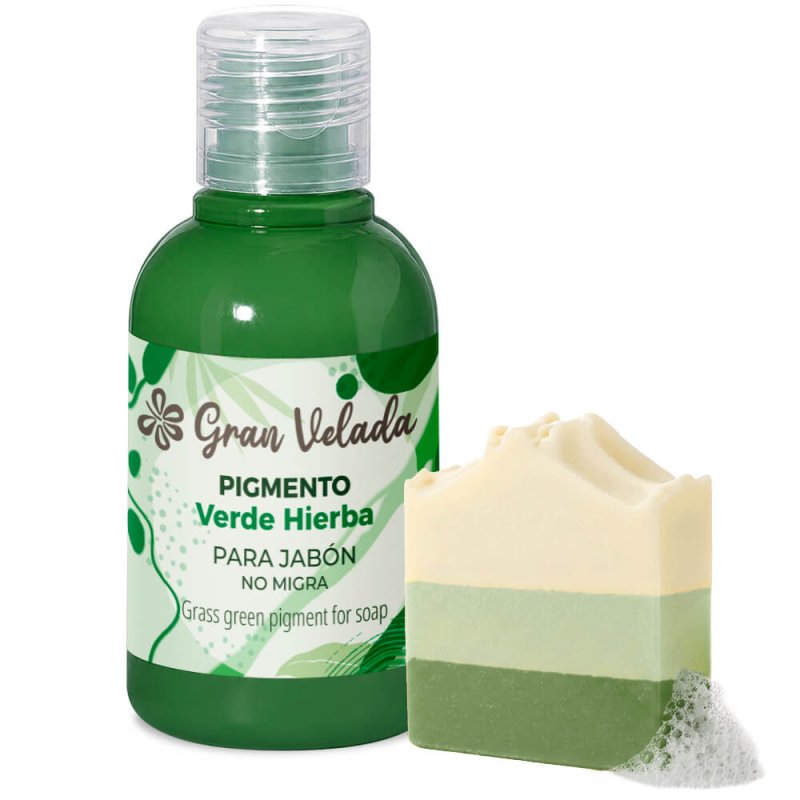 Colorante verde hierba jabon de aceite pigmento liquido