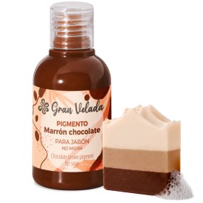 Colorante marron chocolate jabon de aceite pigmento liquido