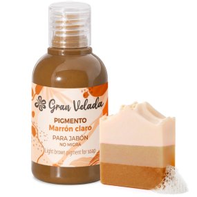 Savon à l’huile pigmentaire liquide à colorant brun clair