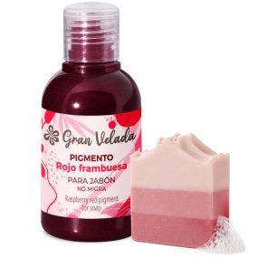 Colorante rojo frambuesa jabon de aceite pigmento liquido