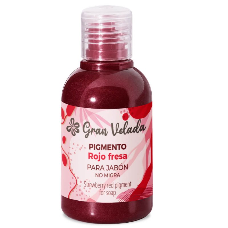 Colorante rojo fresa jabon de aceite pigmento liquido 3