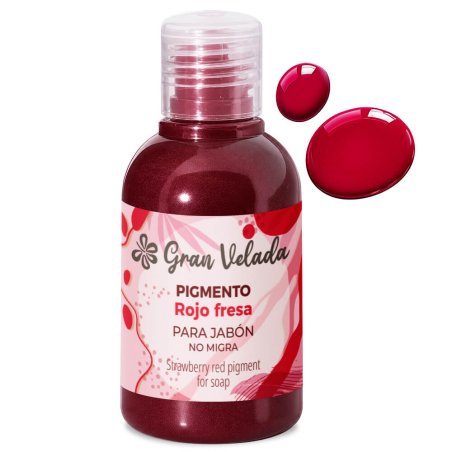 Colorante rojo fresa jabon de aceite pigmento liquido 2