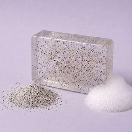 Partículas exfoliantes arroz jabon