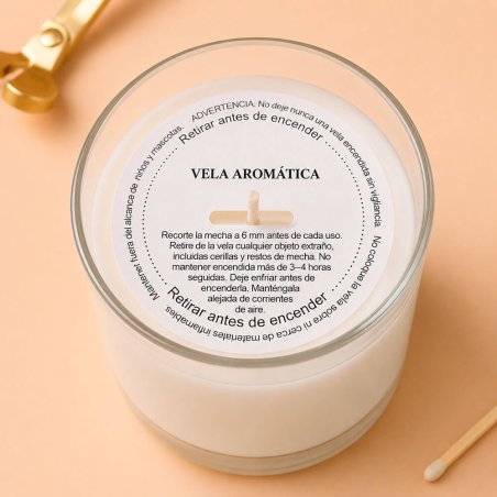 Pegatinas de advertencia para velas aromáticas es