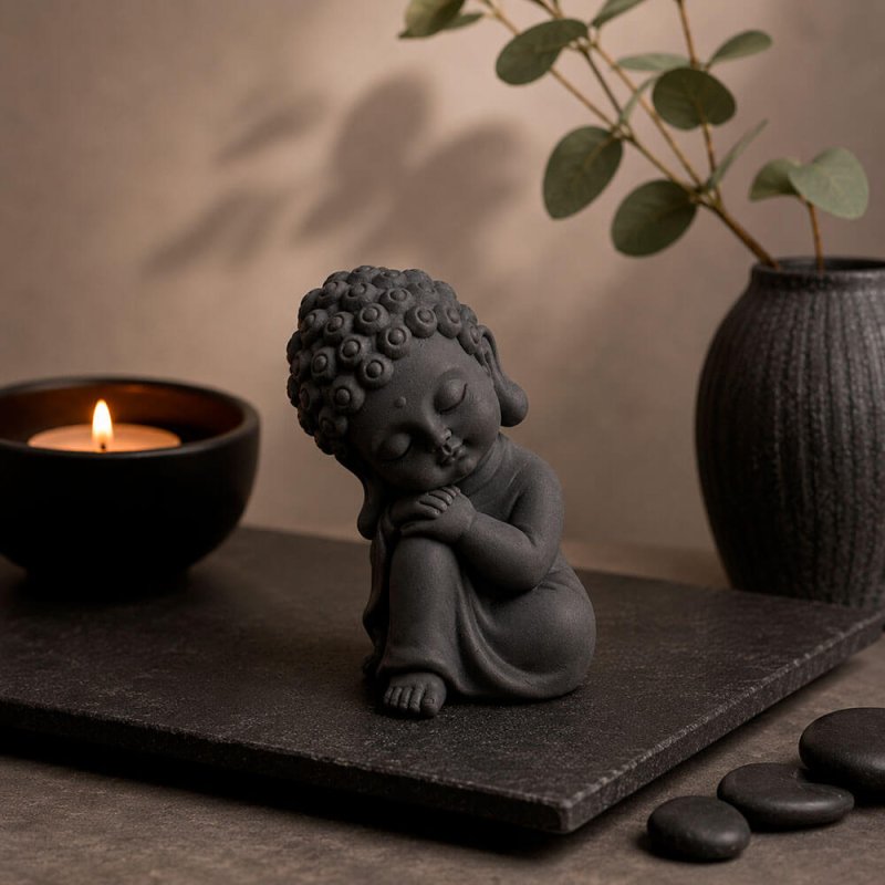Molde para velas buda meditando