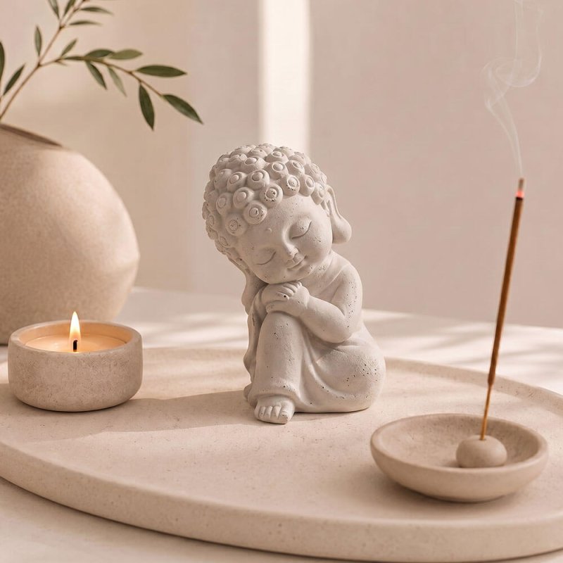 Molde para velas buda meditando