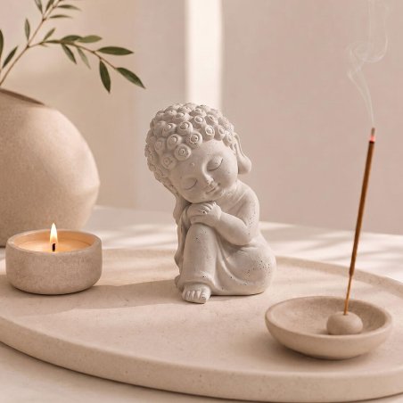 Molde para velas buda meditando