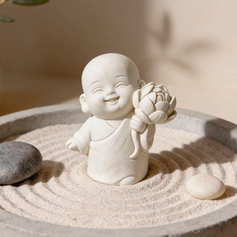 Molde para velas buda con flor de loto 3
