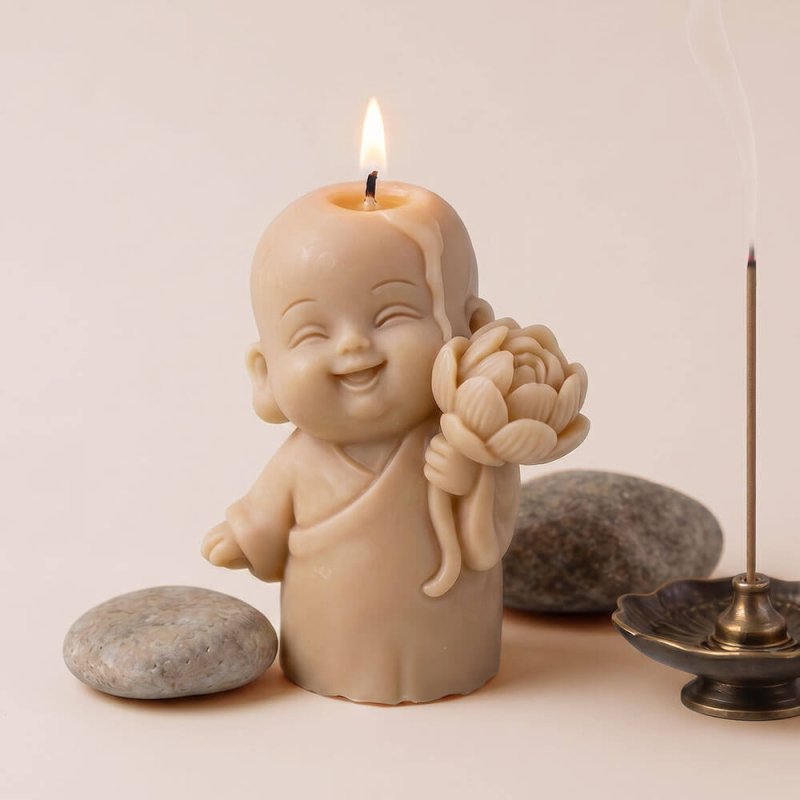 Molde para velas buda con flor de loto