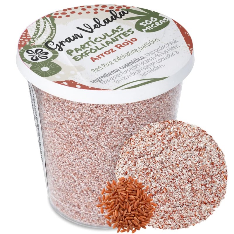 Partículas exfoliantes arroz rojo 500 micras