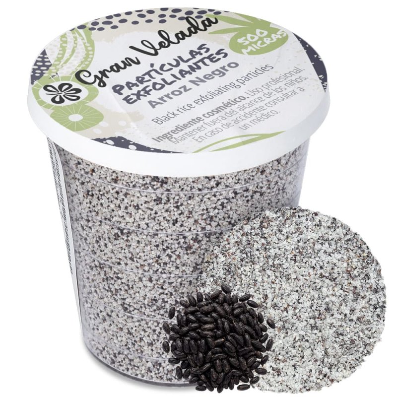 Partículas exfoliantes arroz negro