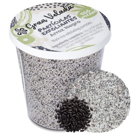 Partículas exfoliantes arroz negro