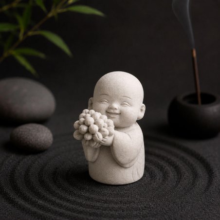 Molde para velas buda con ramo de flores 3
