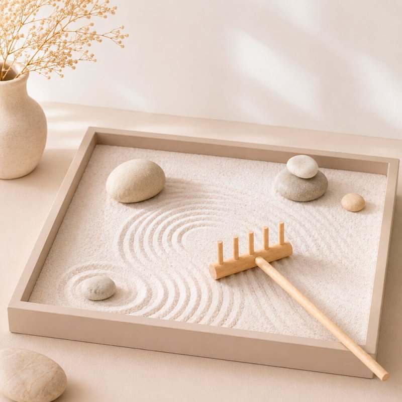 Rastrillo zen de madera 3