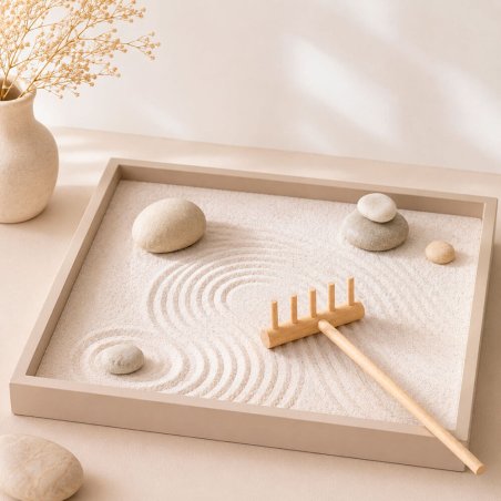 Rastrillo zen de madera 3