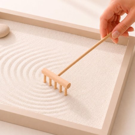 Rastrillo zen de madera 5