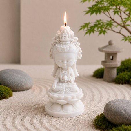 Molde para velas buda Guanyin 3