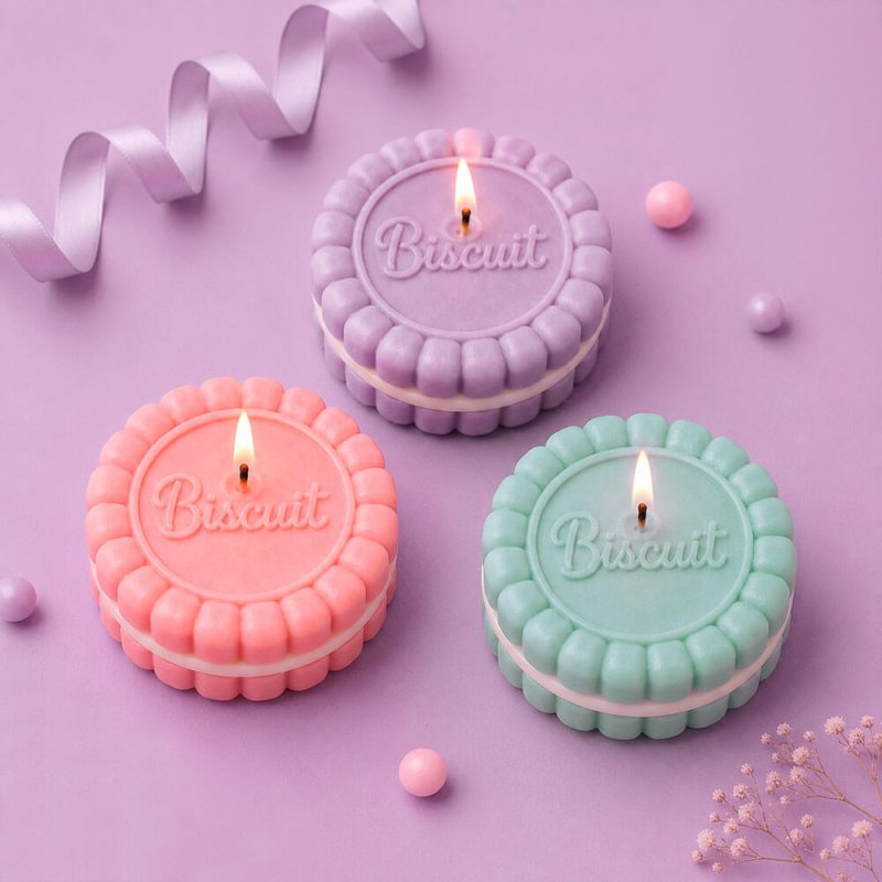 Molde para velas galleta rellena