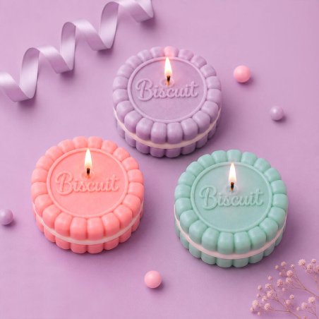 Molde para velas galleta rellena