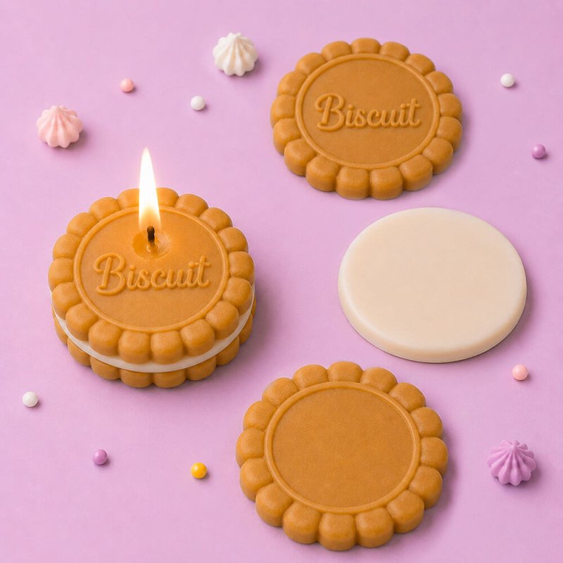 Molde para velas galleta rellena