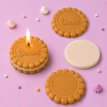 Molde para velas galleta rellena