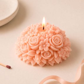 Molde para velas ramo de flores