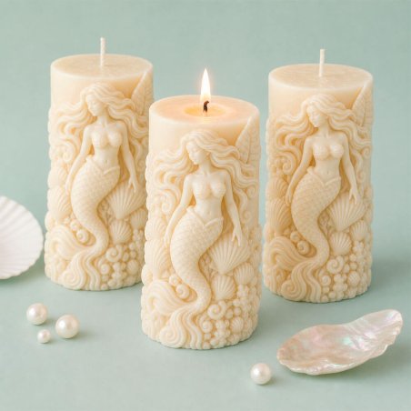 Molde para velas sirena 3