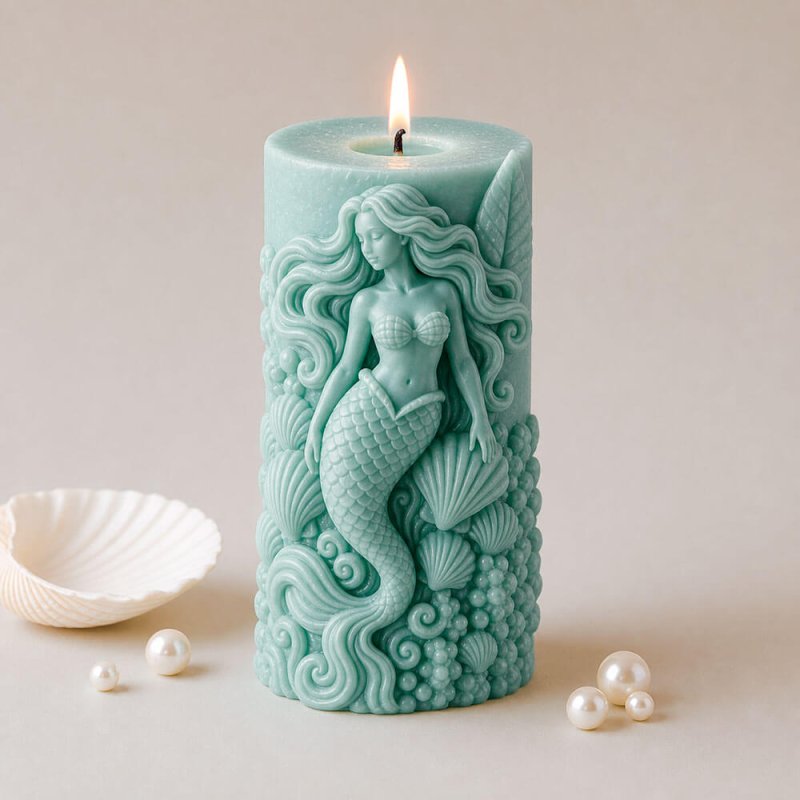 Molde para velas sirena 4