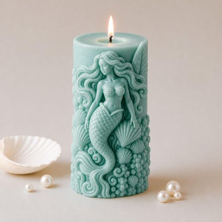 Molde para velas sirena 4