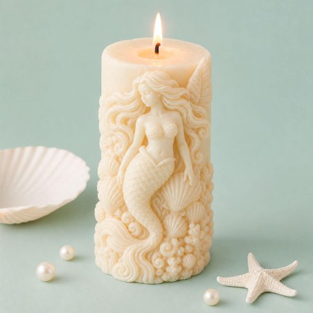 Molde para velas sirena