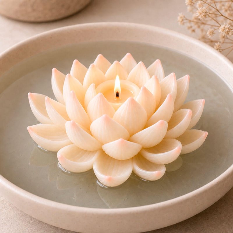 Molde para velas flotantes nenúfar 5