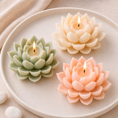 Molde para velas flotantes nenúfar 3