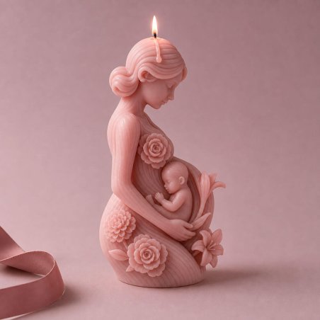 Molde para velas madre con bebé 5