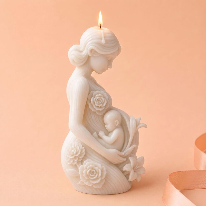 Molde para velas madre con bebé