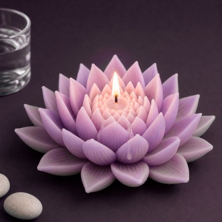 Molde para velas flor de loto 5