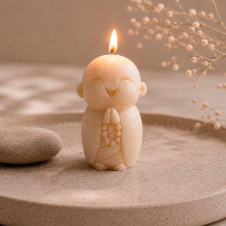 Molde para velas buda risueño 2