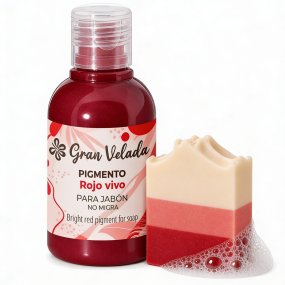 Colorante rojo vivo jabon de aceite pigmento liquido