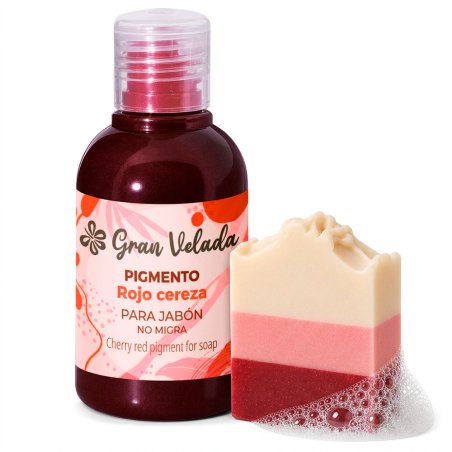 Colorante rojo cereza jabon de aceite pigmento liquido