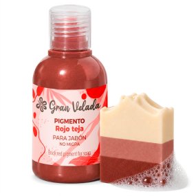 Colorant rouge carrelage huile savon pigment liquide