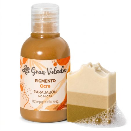 Colorante ocre jabon de aceite pigmento liquido