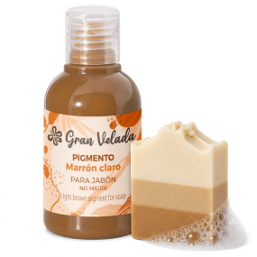 Savon à l’huile pigmentaire liquide à colorant brun clair