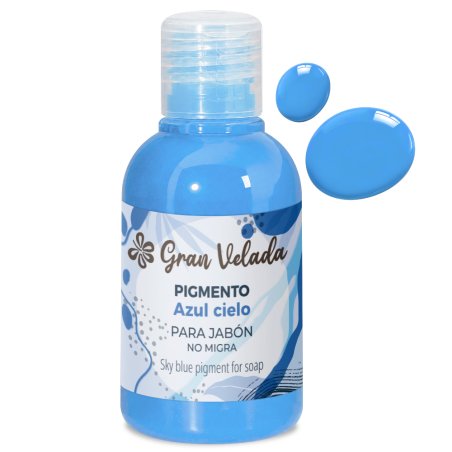 Pigmento liquido azul cielo jabon de aceite