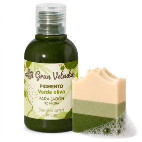 Savon à l’huile pigmentaire liquide de colorant vert olive